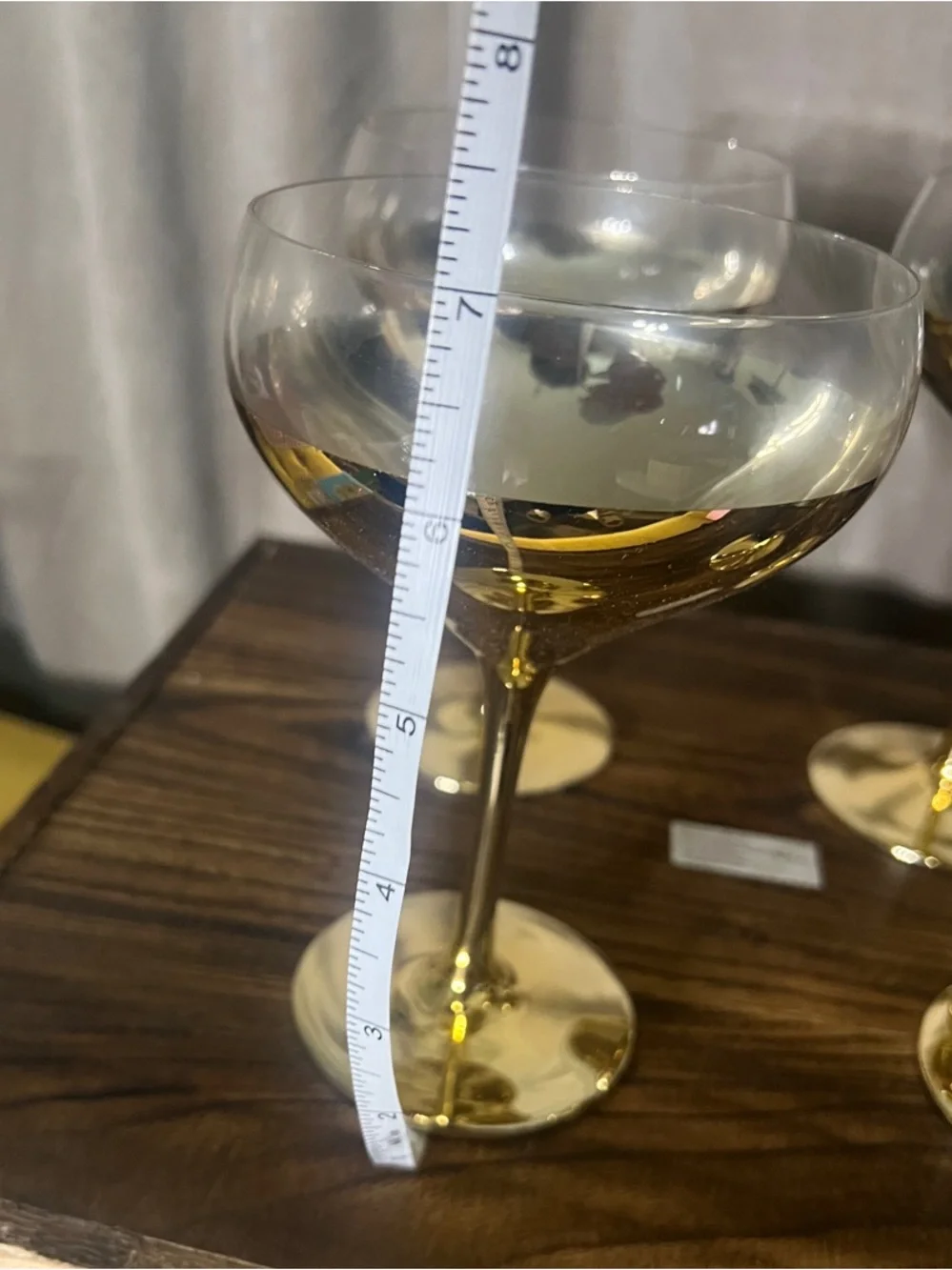 Gold Stem Coupe Glasses - Set of 4
